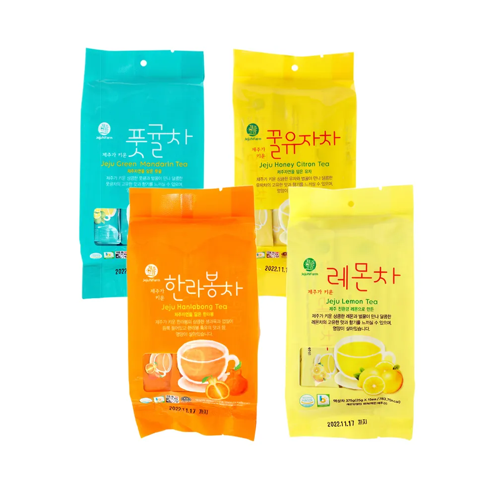 即期品【韓味不二】濟州島風味水果茶隨手包 375g/1包(青橘茶/漢拏峰橘子茶/檸檬茶/柚子茶)