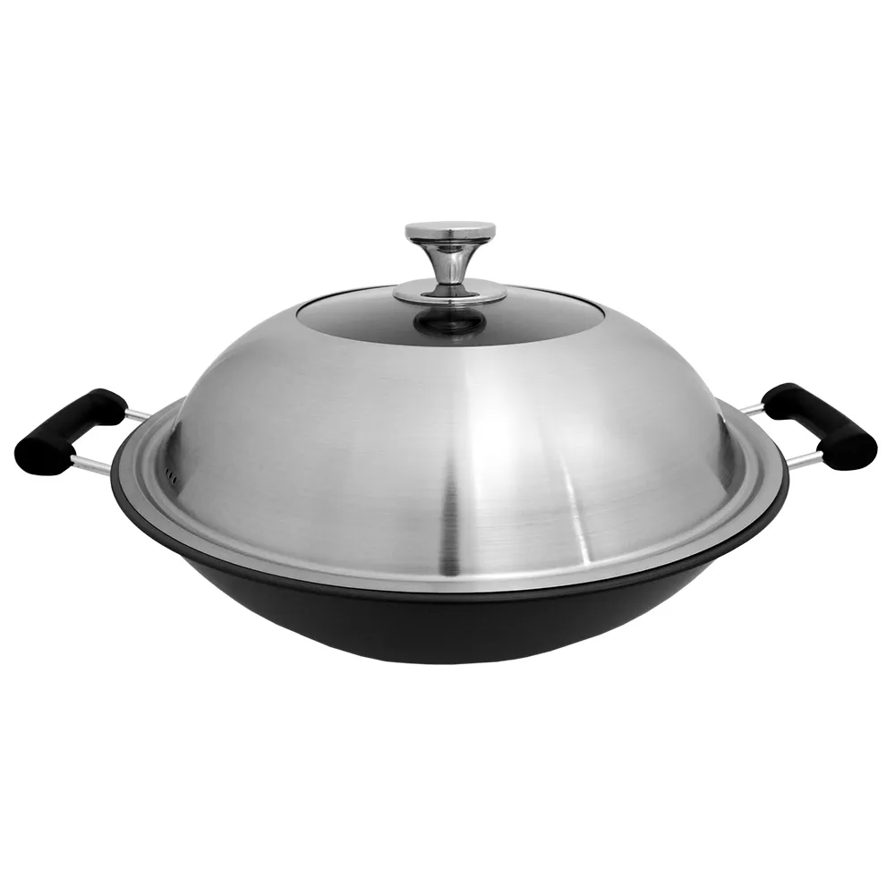 【Maluta】瑪露塔鈦金中華深型炒鍋-雙耳-40cm