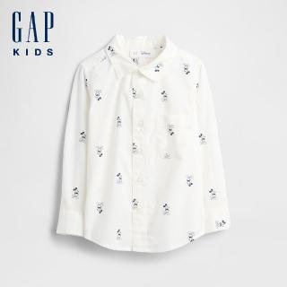 【GAP】babyGap × Disney 迪士尼米奇襯衫-米白(839401)