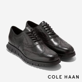【Cole Haan】ZG REMASTERED WINGTIP OXFORD 翼紋雕花牛津鞋 男款寬楦 純粹黑(C39601)