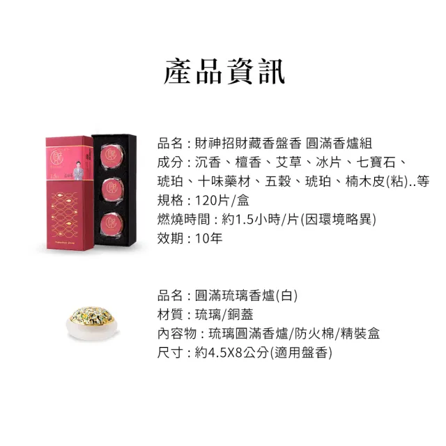 【富山香堂】財神藏香圓滿香爐組