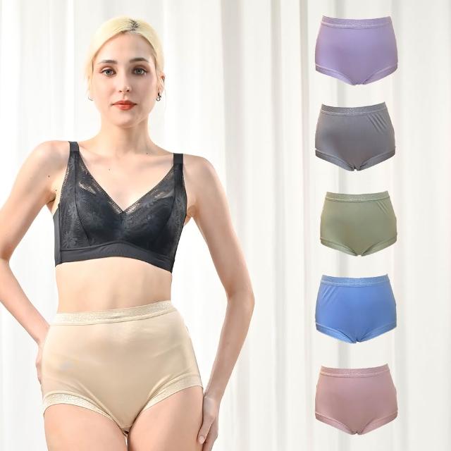 【Chlansilk 闕蘭絹】柔感舒適40針100%蠶絲高腰內褲