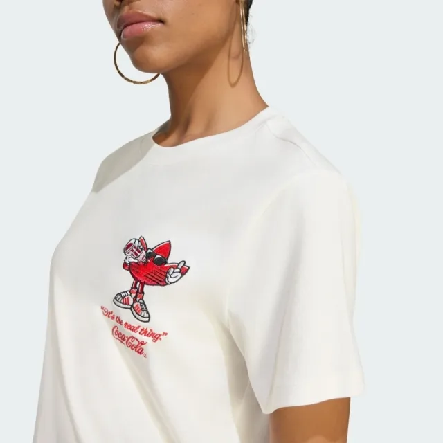 【adidas 愛迪達】Gfx Trefi Tee 女 T恤 運動上衣 休閒短袖 白 亞版 球衣(KY7572)