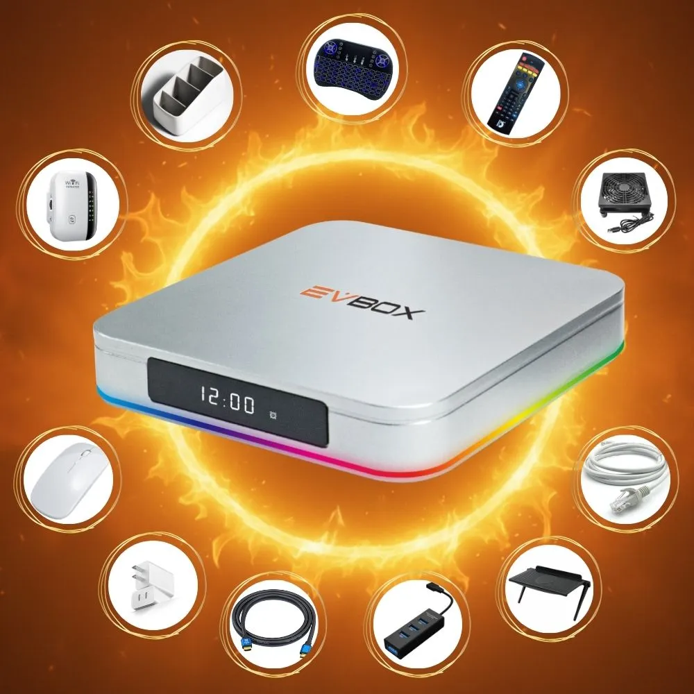 【EVBOX 易播】12MAX 旗艦機皇 AI智慧電視盒 4+64G Android TV 8K語音機上盒 網路 數位 小雲 夢想盒子
