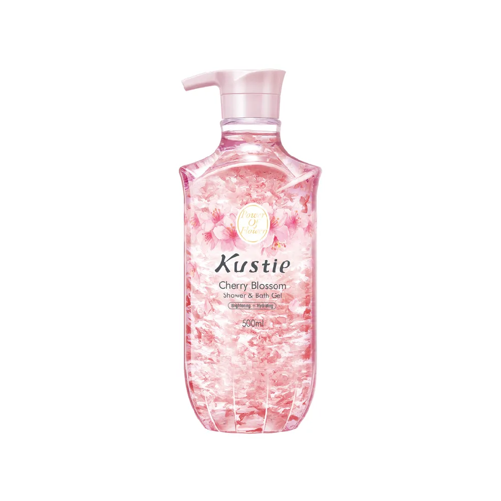 【Kustie蔻斯汀】櫻花花瓣沐浴露 500ml(全球首創真花瓣沐浴)