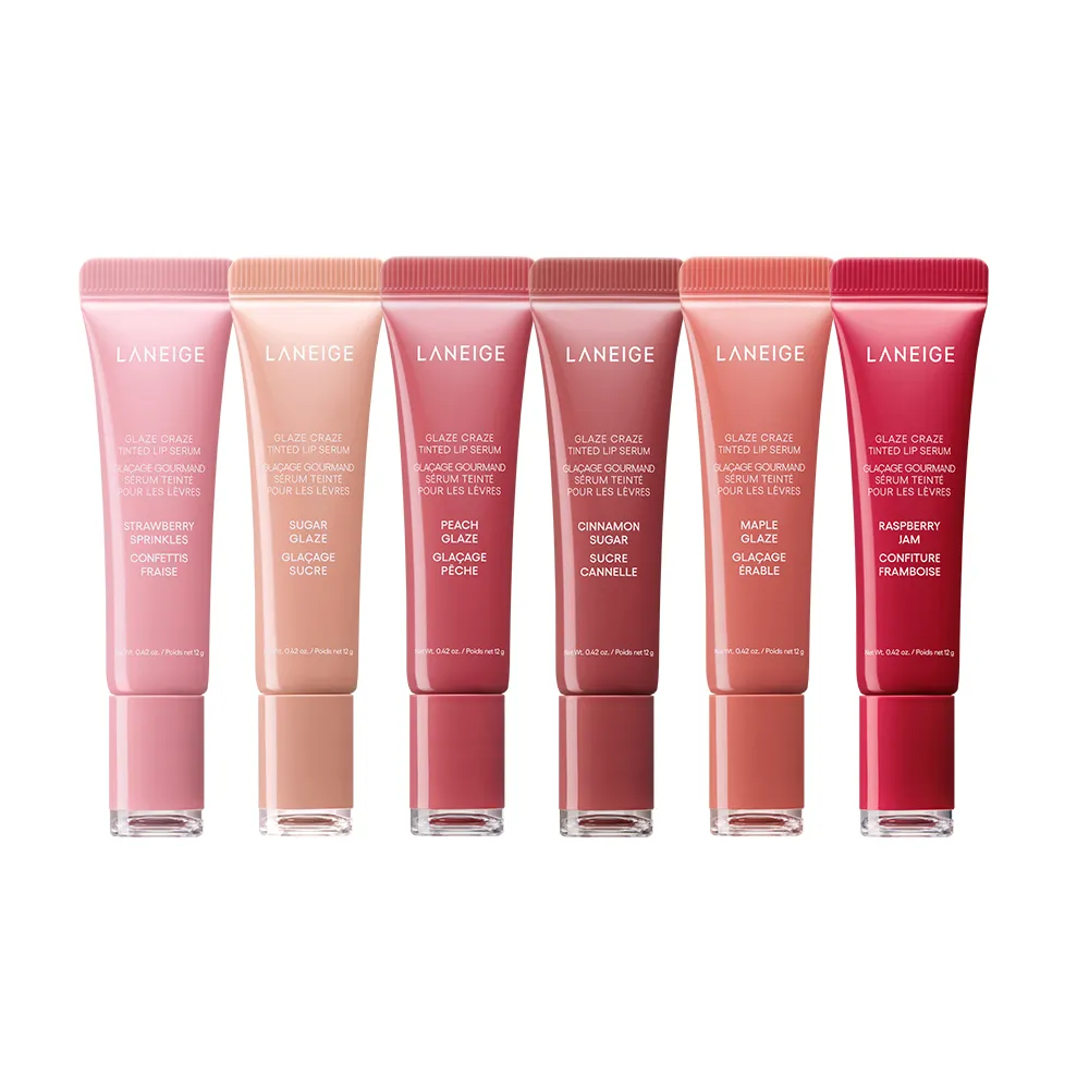 【LANEIGE 蘭芝】官方直營 甜甜圈澎潤水唇釉 12g(唇釉 唇膏 唇蜜)
