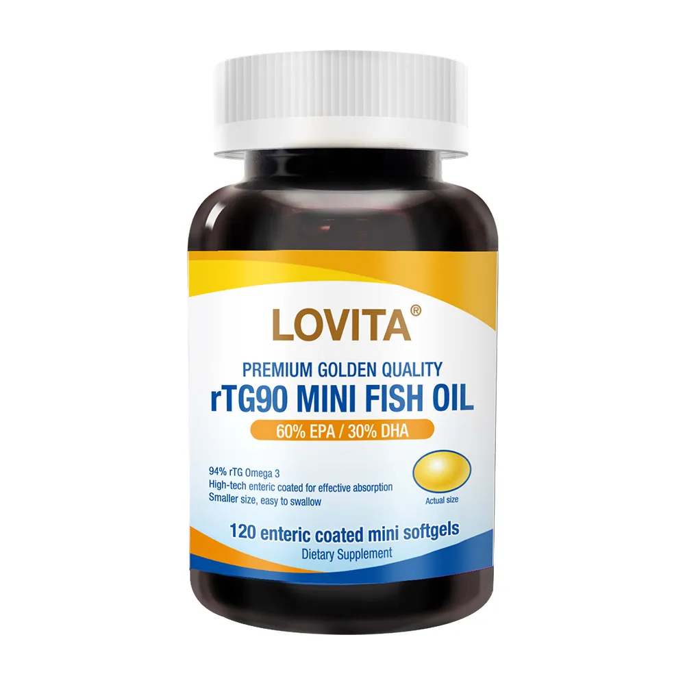 【LOVITA 愛維他】94%緩釋迷你魚油*2入組 120顆(美國原裝進口)