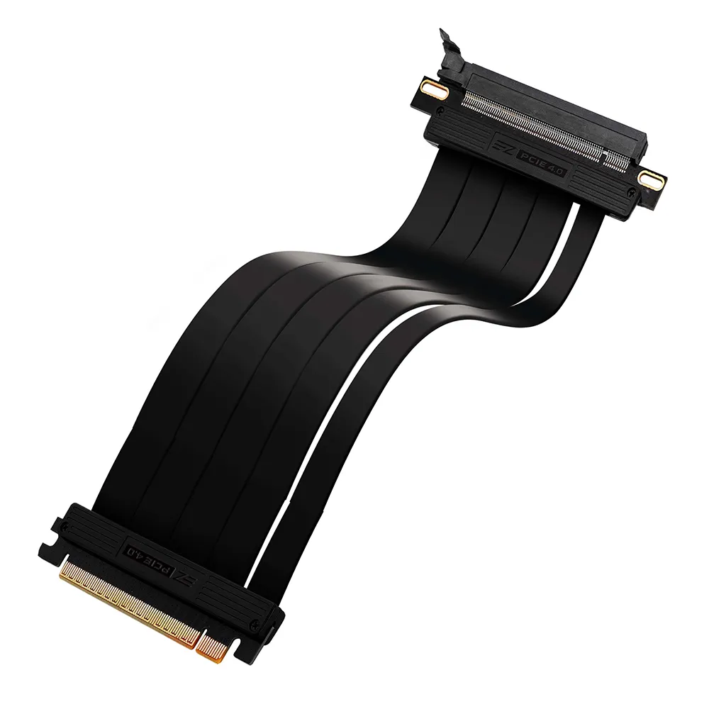 【EZDIY-FAB】PCIE Gen4 16x材質柔軟 超高速 4.0單排延長排線-30cm 180度(4.0顯卡延長線)