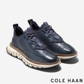【Cole Haan】5.ZG WING OX 翼紋雕花牛津鞋 男款寬楦 午夜藍 (C38901)