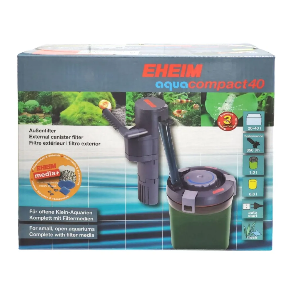 【EHEIM 伊罕】40型迷你小圓桶/小型外置過濾器/精巧外置式過濾桶/小圓筒(濾材升級版含石英石白餅藍餅)