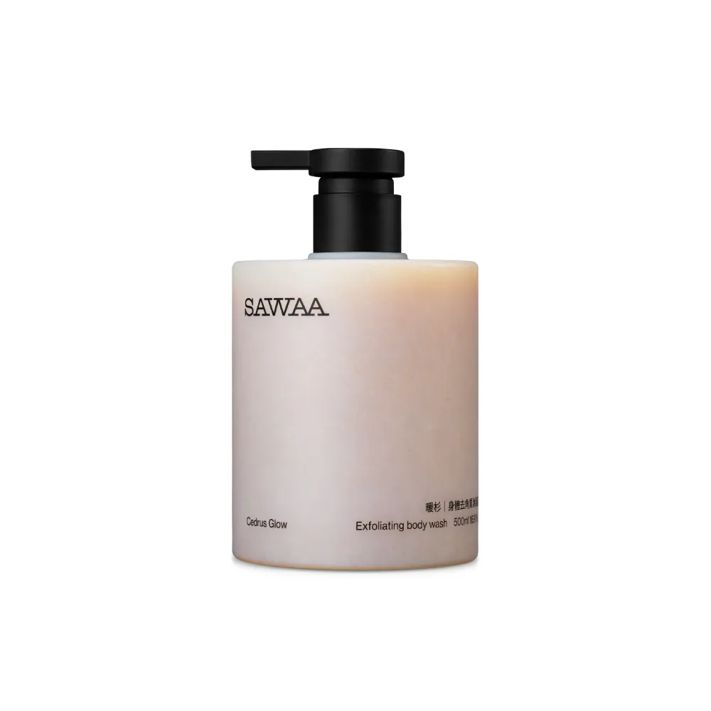 【SAWAA】暖杉｜身體去角質沐浴露500ml(溫和磨砂顆粒/保濕成分添加/木質調香氣/香氛沐浴露)