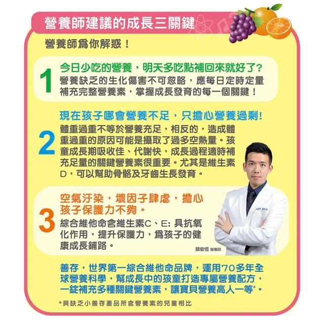 【CENTRUM 善存】小善存綜合維他命+鈣 橘子口味甜嚼錠 2盒組(90錠/盒-4-16歲兒童 綜合維生素與礦物質配方)