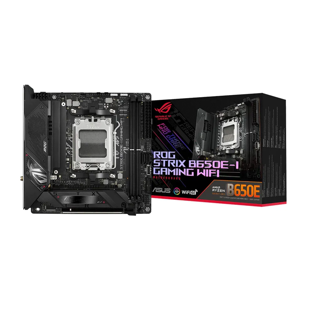 【ASUS 華碩】ROG STRIX B650E-I GAMING WIFI DDR5 主機板+AMD R7 7700 MPK 8核/16緒 裸裝(M+C 組合包)