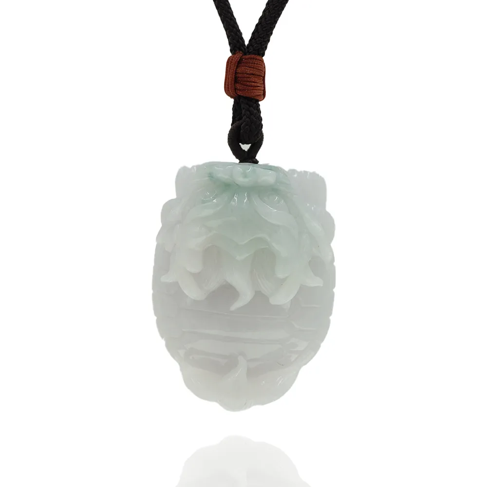 【喜緣玉品】天然翡翠玉石 碧翠護主 鎮宅龍龜 玉珮(直)
