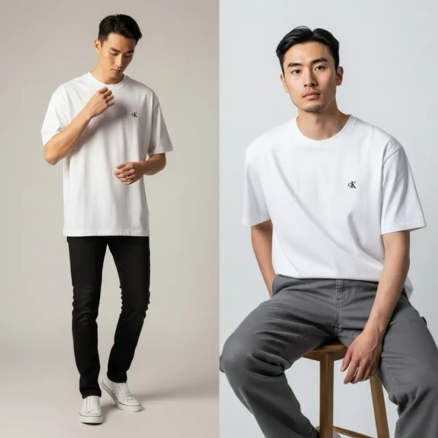 【CALVIN KLEIN】CK 繡標 BTS 柾國同款 偏大 素t calvin 短T  寬鬆 大尺碼 T恤 CK上衣 @1465