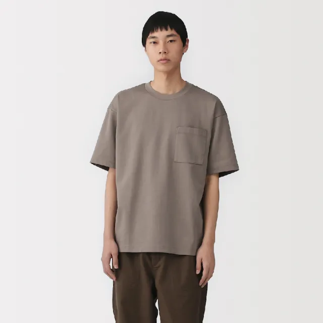 【MUJI 無印良品】男涼感寬版短袖T恤(白色/淺灰/灰白/黑色/淺藍/煙燻綠/深摩卡棕)