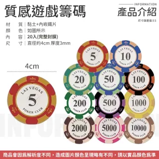 【同闆購物】籌碼幣 [20入] 德州撲克籌碼 遊戲籌碼 麻將籌碼 皇冠籌碼 遊戲代幣 籌碼 籌碼幣 桌遊