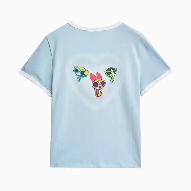 【PUMA】短袖上衣 女 撞色滾邊短袖 亞規 PPG 藍 63786568