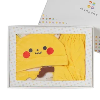 【日本犬印】monpok☆寶可夢寶寶 皮卡丘衣褲帽3件組