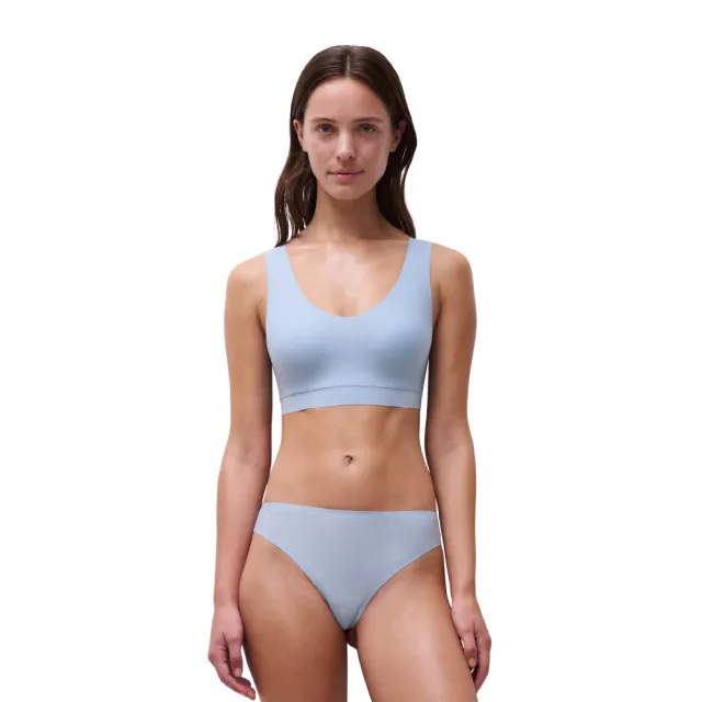 【Chantelle 仙黛爾】Soft Stretch.無痕 A-G罩杯 無鋼圈 輕運動女內衣 藍.16A10_401(彈力.透氣觸感.超包覆)
