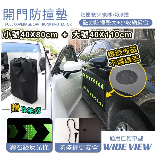 【WIDE VIEW】汽車磁吸車門防撞墊-大+小收納組合(DB-80110)