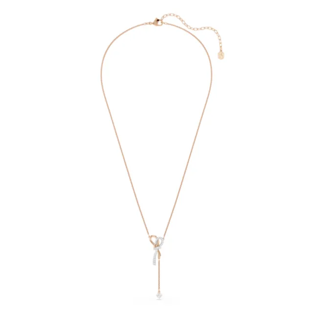 【SWAROVSKI 施華洛世奇】官方直營 Hyperbola 蝴蝶結項鏈 多種金屬潤飾 千金風天花板 | 5753336 新品