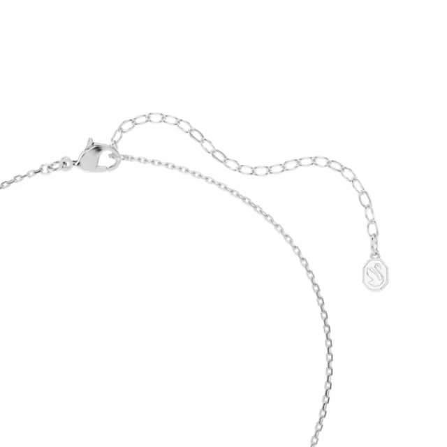 【SWAROVSKI 施華洛世奇】官方直營 Chroma 粉紅色鏈墜 粉愛鏈墜 混合式切割 鍍白金色 | 5757789