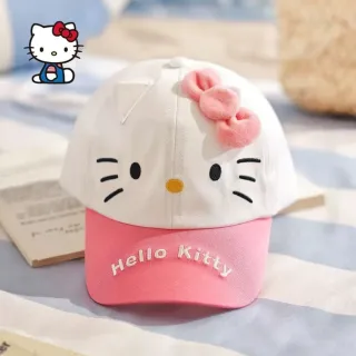 【SANRIO 三麗鷗】正版授權夏季兒童立體造型透氣涼爽親膚防曬棒球帽凱蒂貓帕恰狗美樂蒂酷洛