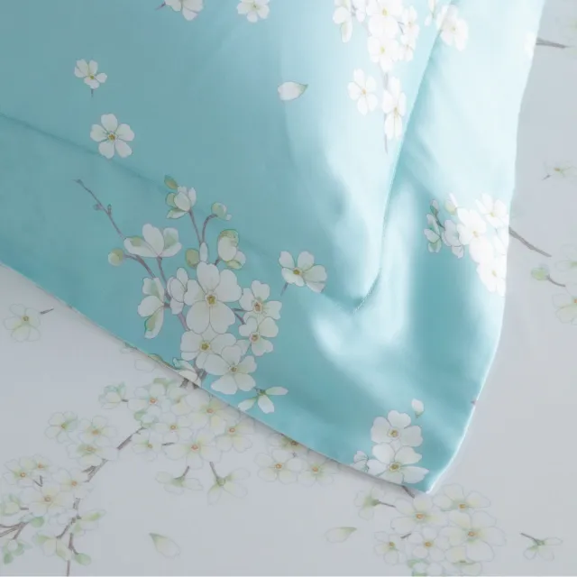 【WEDGWOOD】印花薄被套床包枕套四件組 特大(天絲純棉任選｜60支300織)