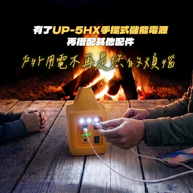 【AutoMaxx】DC/AC專業級不斷電手提式儲能電源 UP-5HX BSMI認證鋰鐵電池 大容量201Wh 露營 停電 擺攤