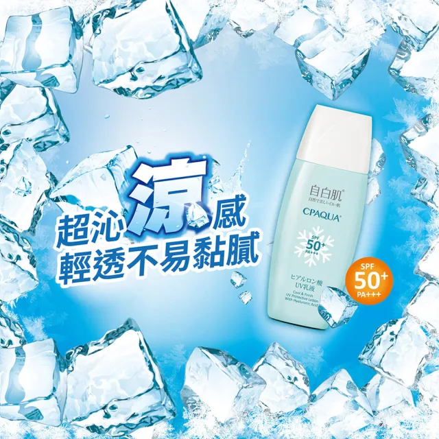 【自白肌】官方直營 玻尿酸涼感防曬乳液SPF50+ PA+++35ml