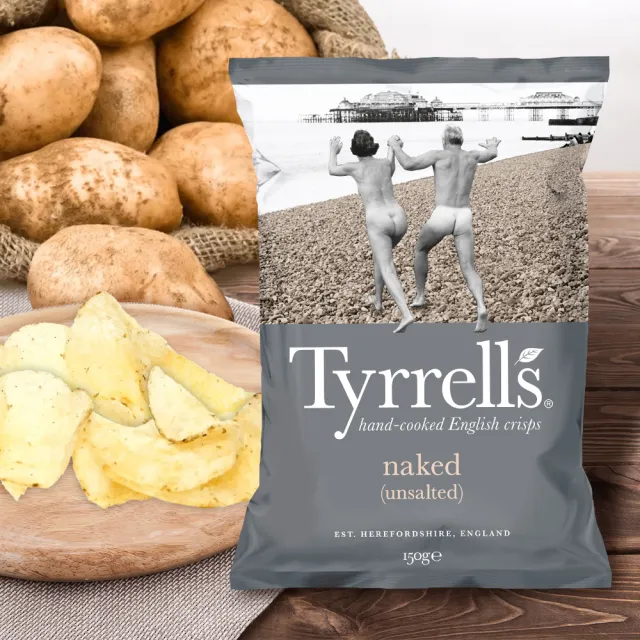 【Tyrrells】泰勒思英國洋芋片 無麩質 135g-150g/包x四包組 (任選口味)