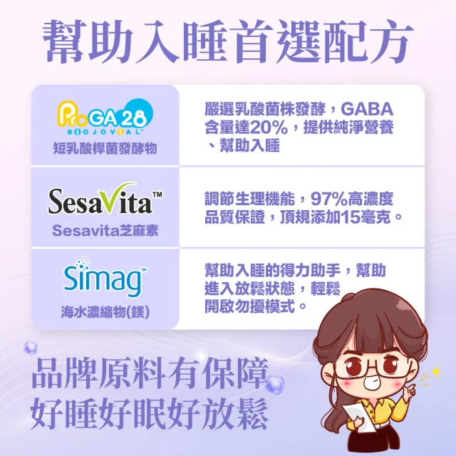 【EasonPharm 醫神方】好好睡蜜芝鎂膠囊1入組(美麗蜂王乳+97%芝麻素+短乳酸桿菌ProGa28後生元+ 海洋礦物鎂)