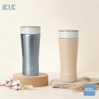 【IKUK 艾可】真陶瓷保溫杯-旋蓋簡約陶瓷杯300ml(運動登山杯/環保隨行杯/口袋杯/陶瓷保溫瓶/咖啡保溫杯)
