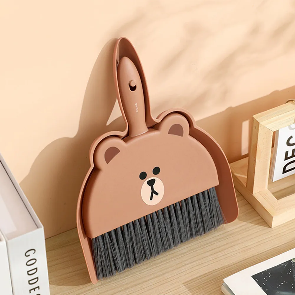 【LINE FRIENDS】熊大家用桌面清潔小掃把組(迷你掃把 除塵刷 鍵盤刷)