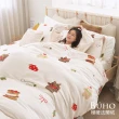 【BUHO 布歐】買一送一 法蘭絨床包枕套組-單/雙/加大(多款任選)