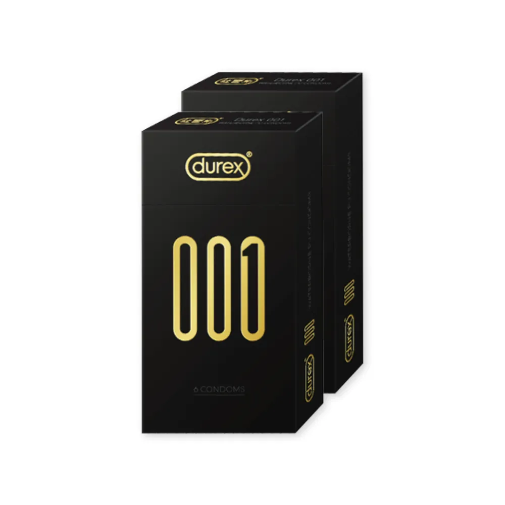 【Durex 杜蕾斯】001水性聚氨脂PU保險套6入x2(共12入-避孕套/衛生套/001系列)
