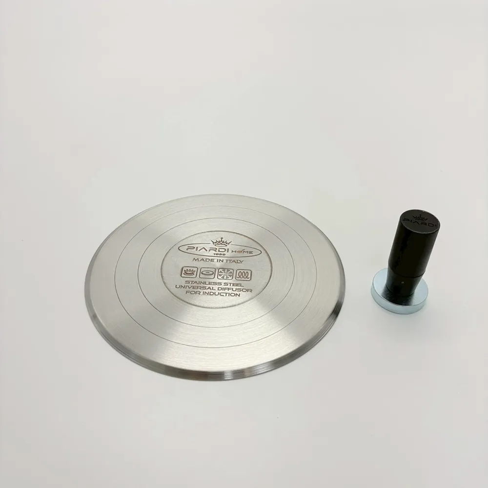 【PIARDI】義大利PIARDI 原裝進口 不鏽鋼IH爐專用導磁板/轉接盤 22cm 平底鍋 炒鍋 解凍盤