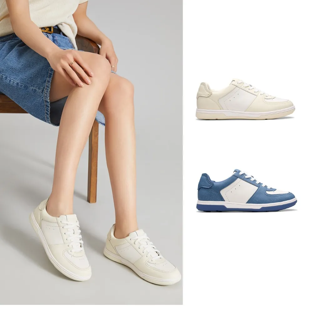 【Clarks】女鞋 Craftravel Lit 簡約拚接年輕時尚潮流板鞋 休閒鞋 運動鞋 德訓鞋(CLF82544C/CLF82545C)