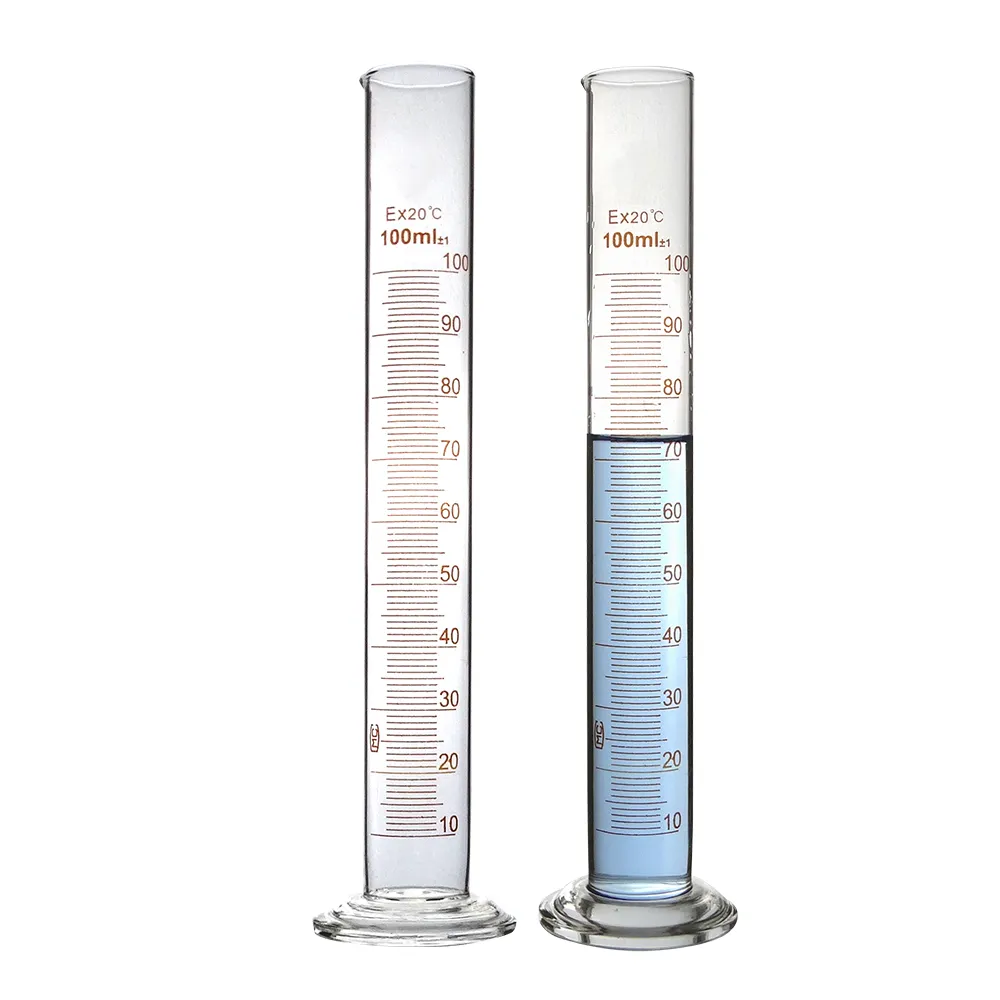 【工具王】100ml 刻度量筒 玻璃量筒 實驗室量筒 耐高溫 量筒量杯 630-GPT100(玻璃量杯 具嘴刻度 具嘴量筒)