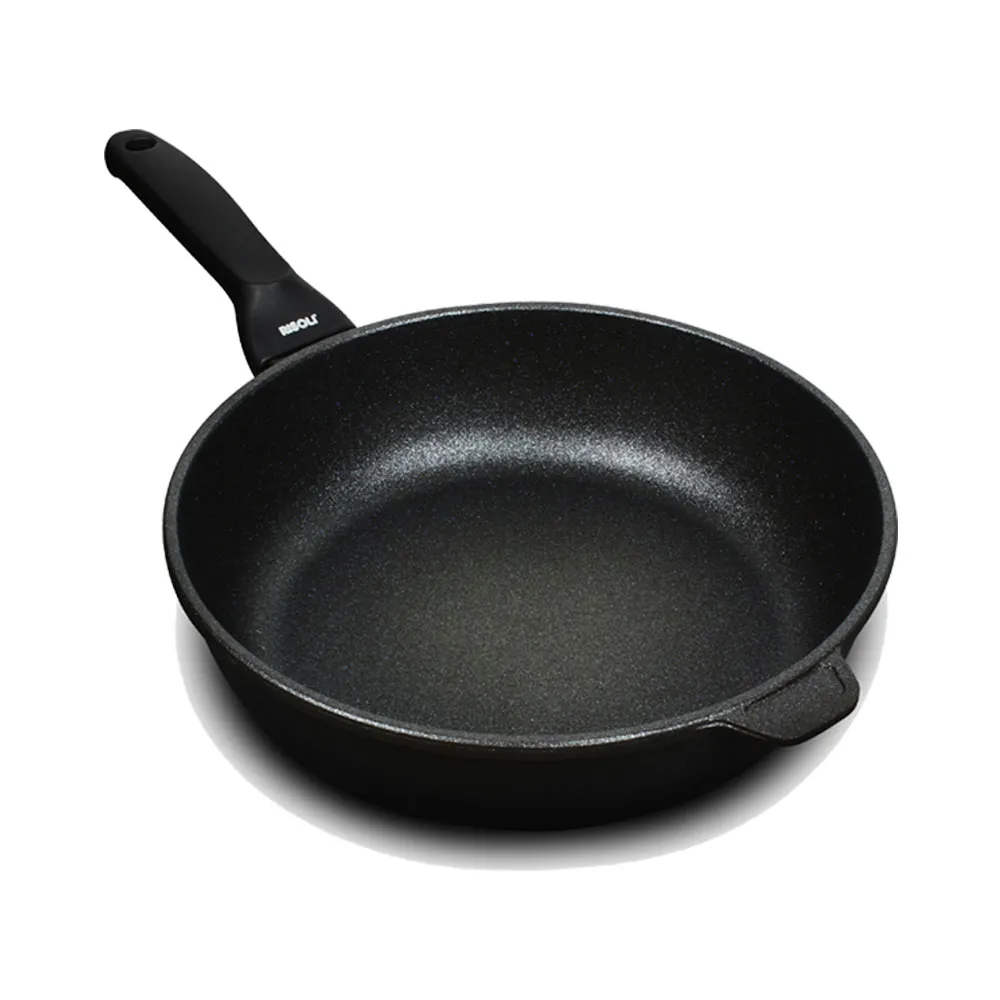 【RISOLI 里索利】黑鑽頂級1810系列不沾單柄深炒鍋28cm