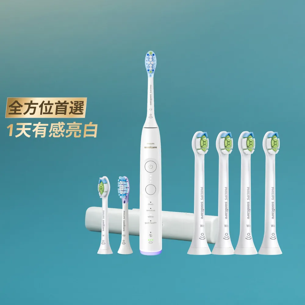 【Philips 飛利浦】HX7420/11 專業全能亮白刷 (雙核馬達/10倍潔淨/360°護齦/1天亮白/官方直營)