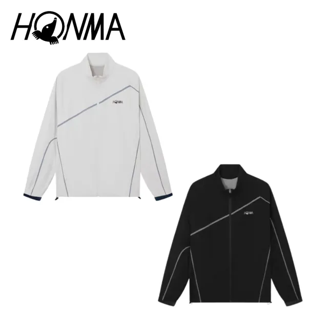 【HONMA 本間高爾夫】男款防潑水防風夾克外套 25SS 日本高爾夫專業品牌(M-XXL 黑色/米色HMKQ302R501)