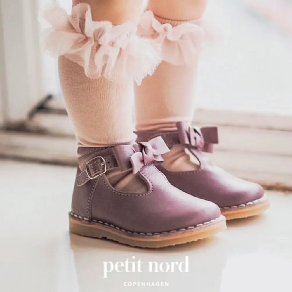 【丹麥 Petit Nord】手工製植鞣真皮-T字蝴蝶結小皮鞋(TM2306-136)