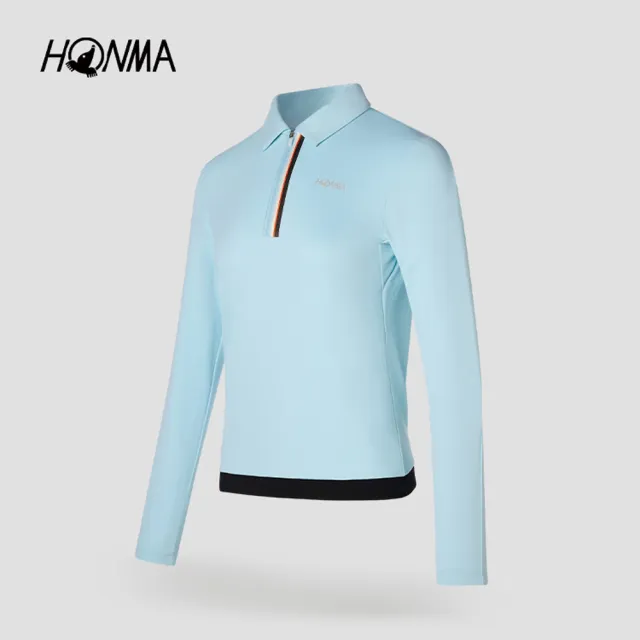 【HONMA 本間高爾夫】女款長短袖polo衫 運動機能服 25FW 日本高爾夫品牌(XS-L白/藍HWLQ705R605)
