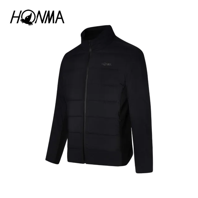 【HONMA 本間高爾夫】男仕保暖羽絨鵝絨外套 針織彈力袖口可調節 25FW(M-XXL白黑任選HMLQ121R529)