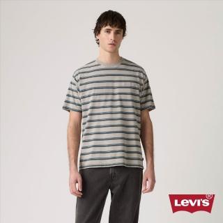 【LEVIS】RED TAB 復古條紋短Tee 男生上衣 人氣新品 A0637-0199