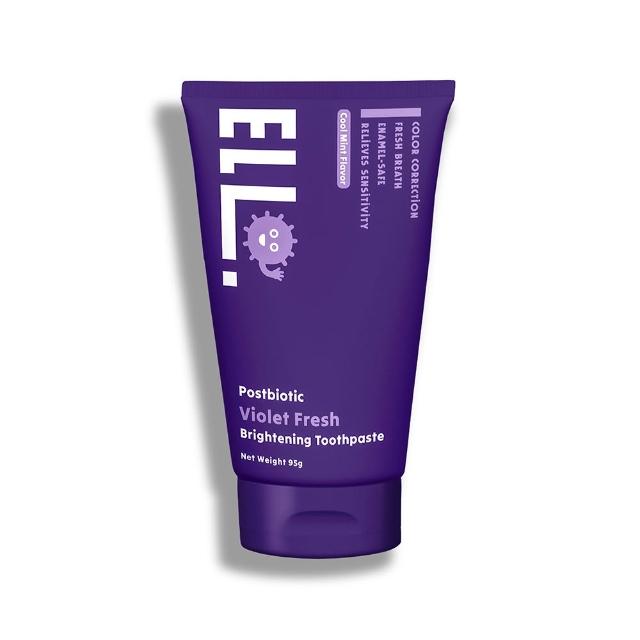 【ELLO】益生菌漾白淨透紫色牙膏 95g (煥白牙齒 益生菌)