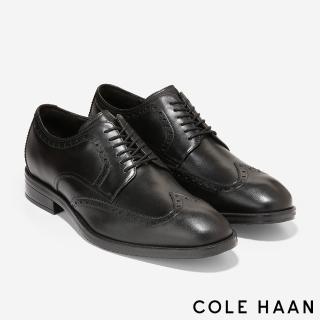 【Cole Haan】MODERN ESSENTIALS WING OXFORD 翼尖雕花 正裝牛津鞋 男款寬楦 純粹黑(C34262)