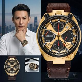 【CITIZEN 星辰】韋禮安配戴款 50週年牛頭錶 光動能三眼計時手錶 開學禮 送禮 推薦(AV0072-01X)
